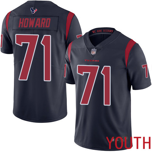 Houston Texans Limited Navy Blue Youth Tytus Howard Jersey NFL Football #71 Rush Vapor Untouchable